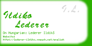 ildiko lederer business card